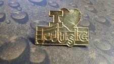 I Love Music goldtone lapel pin badge picture