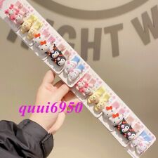 20pcs Girl My Melody Kuromi Pompompurin Cinnamoroll Hello Kitty Hairpin Barrette picture