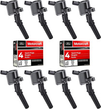 Ignition Coils DG508 and Motorcraft OEM Spark Plugs SP413 Compatible with Ford F picture