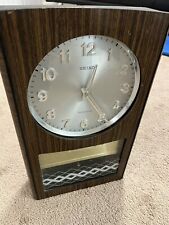 Seiko Vintage Transistor Wall Clock Pendulum Day Date Calendar Japan Works picture