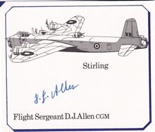 Piece Signed Sgt D J Allen CGM 467 (RAAF) Sqn Mid Upper Gunner picture