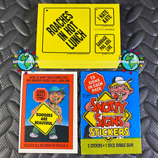 SNOTTY SIGNS 44-CARD COMPLETE SET +WRAPPER 1986 TOPPS like garbage pail kids gpk picture