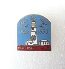 VFW District 14-WA Lapel Hat Pin - Light The Way 1992-1993 picture