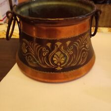 Vintage Etched Copper Pot picture