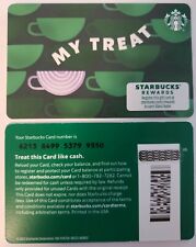 TWO 2022 Newest STARBUCKS MY TREAT Gift Card 6213 NEW collect / load COFFEE CUPS picture