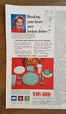 1953 Texas Ware dishes molded melamine product of plasmon ad picture