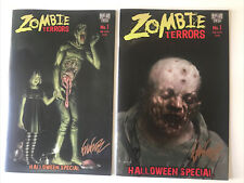 ZOMBIE TERRORS comic lot   #1 NM/M Signed By Artist Frank Forte With COA Horror picture