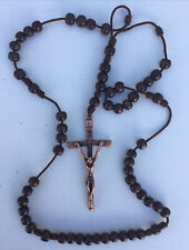 10 X Wholesale Bulk Wooden Rosary Necklace for Baptism, Wedding, Memorial . picture