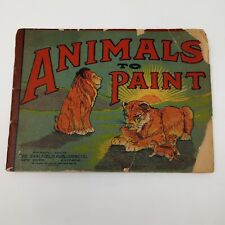 Antique 1910 Children's Paint Book - Animals To Paint by Saalfield Co. picture