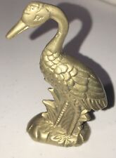 Vintage Graceful Solid  Brass Swan Goose Bird Figurine 4