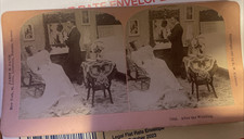 8 Antique 1897 B.W. Kilburn Victorian Wedding Stereoview cards narrative Set picture