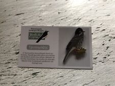 RSPB Partner Birdlife CYPRUS WARBLER enamel BIRD pin badge on card Excellent picture