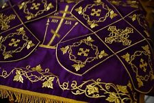 Chalice covers set dark purple for Great Lent picture
