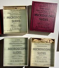 3 SETS MICROSCOPE SLIDES IN ORIGINAL BOXES - A. S. ALOE LOS ANGELES ST. LOUIS picture