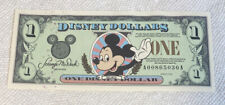 1998-AA Block. $1 Disney Dollar. Disneyland CU. From Original Pack. picture
