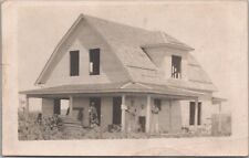 1914 BENTON CITY, Missouri Real Photo RPPC Postcard HOUSE CONSTRUCTION SCENE picture