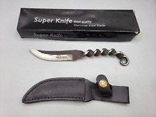 Wartech Super Hunting Knife Stainless Steel Blade Twisted Handle Overall 8.5