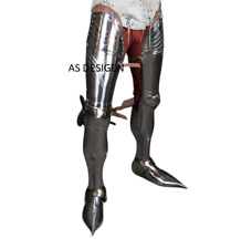 Medieval Gladiator Greaves Leg Guard Armor Set Knight Crusader Steel Leg  Armor picture