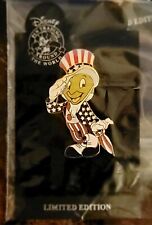 Disney All American Pin Festival Jiminy Cricket Pin Uncle Sam Saluting LE500 Pin picture