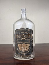 Antique C.C Parsons' Household Ammonia Bottle Label Columbia Chemical Works 10" picture