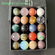 20x Wholesale Mixed Natural Sphere Quartz Crystal ball Reiki healing 15mm+ box picture