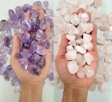 Tumbled Amethyst Rose Quartz Mix Bulk Crystals Stones Polished Gemstones Lot picture