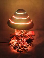 Vintage Rare Fiber Optic Glitter Glowing Mushroom Table Lamp Decor Fairy picture