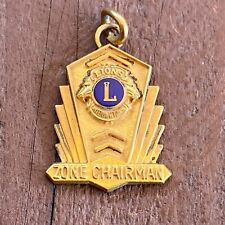Vintage 10K GF ZONE CHAIRMAN Lions Club Outstanding Service Charm picture
