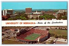 Lincoln Nebraska NE Postcard University Nebraska Home Cornhuskers Multiview 1960 picture