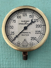 vintage brass 5“ Blaw Knox pressure gauge, 250 psi, US Gauge Co. Untested picture