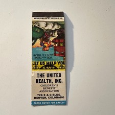 The United Health Inc Denver CO Vintage Matchbook Cover 5MB132-5 picture