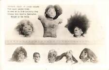 1940s RPPC SHRUNKEN HEADS Real Photo Postcard Head Oddities Creepy Weird odd picture