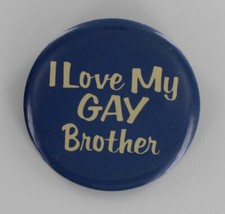 Gay Civil Rights Button 1970s Brotherly Love Homosexual Family Support LGBTQ picture