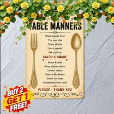 Hand Washing Hygiene Tin Sign Rustic Farmhouse Kitchen Metal Wall Decor picture