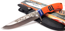 The General Lee 01 Dukes Of Hazzard Orange Blue Bone Handles Fixed Blade Knife picture