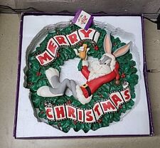 Vintage 1996 Bugs Bunny Merry Christmas Wreath, Looney Tunes In Box picture