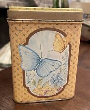 Vintage Butterfly Tin Container Princeton Industries 1970’s picture