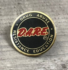 Vintage DARE Drug Abuse Resistance Education Lapel Hat Jacket Backpack Bag Pin picture