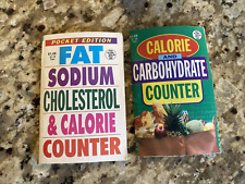 Lot Of 2 - Pocket Editions Calorie, Carbohydrate & Cholesterol Counter Books Vtg picture