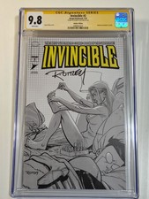 SDCC 2024 Invincible #2 B&W Sketch Insider Exclusive CGC 9.8 SS By Ryan Ottley picture
