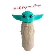 Baby Yoda Glass Bowl Smoking pipe|Starwars Collectible Silicone Pipes picture