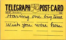 VINTAGE POSTCARD TELEGRAPH POSTCARD NOVELTY WISH YOU WERE HERE c. 1898-1902 picture