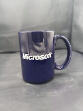 Vintage Collectable Microsoft Ceramic Dark Blue Coffee Mug picture