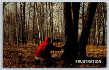 Vintage Hunting Buck Frustration Humor Postcard D12 picture