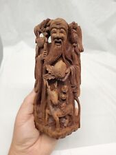 Chinese Carved Wood Figurine /  Chinese Wise Man Statue 7 Inch  # 5073 picture