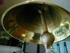 Large 11" Solid Brass Nautical Ship's Boat Bell Marine Maritime Wall Hang Bell picture