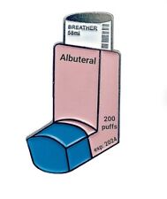 Asthma Albuteral Inhaler Lapel Pin, Pin l Brand New  Bright Colors picture