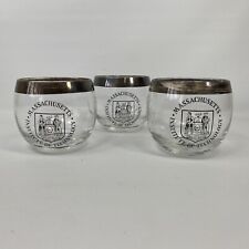 3 Rare Vtg Massachusetts Institute Of Technology MIT Glasses W/ Silver? Trim picture