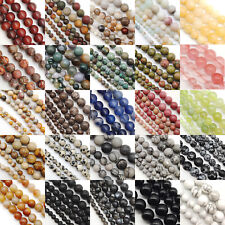 Natural Gemstone Round Spacer Loose Beads 4mm 6mm 8mm Assorted Stones DIY Making picture