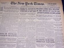 1936 MAY 14 NEW YORK TIMES - FRAZIER-LEMKE BILL BEATEN IN THE HOUSE - NT 2116 picture